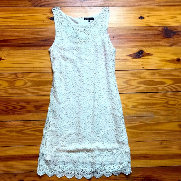 C. Luce Cream Lace Sheath Dress, EUC, S - Picture 1 of 13